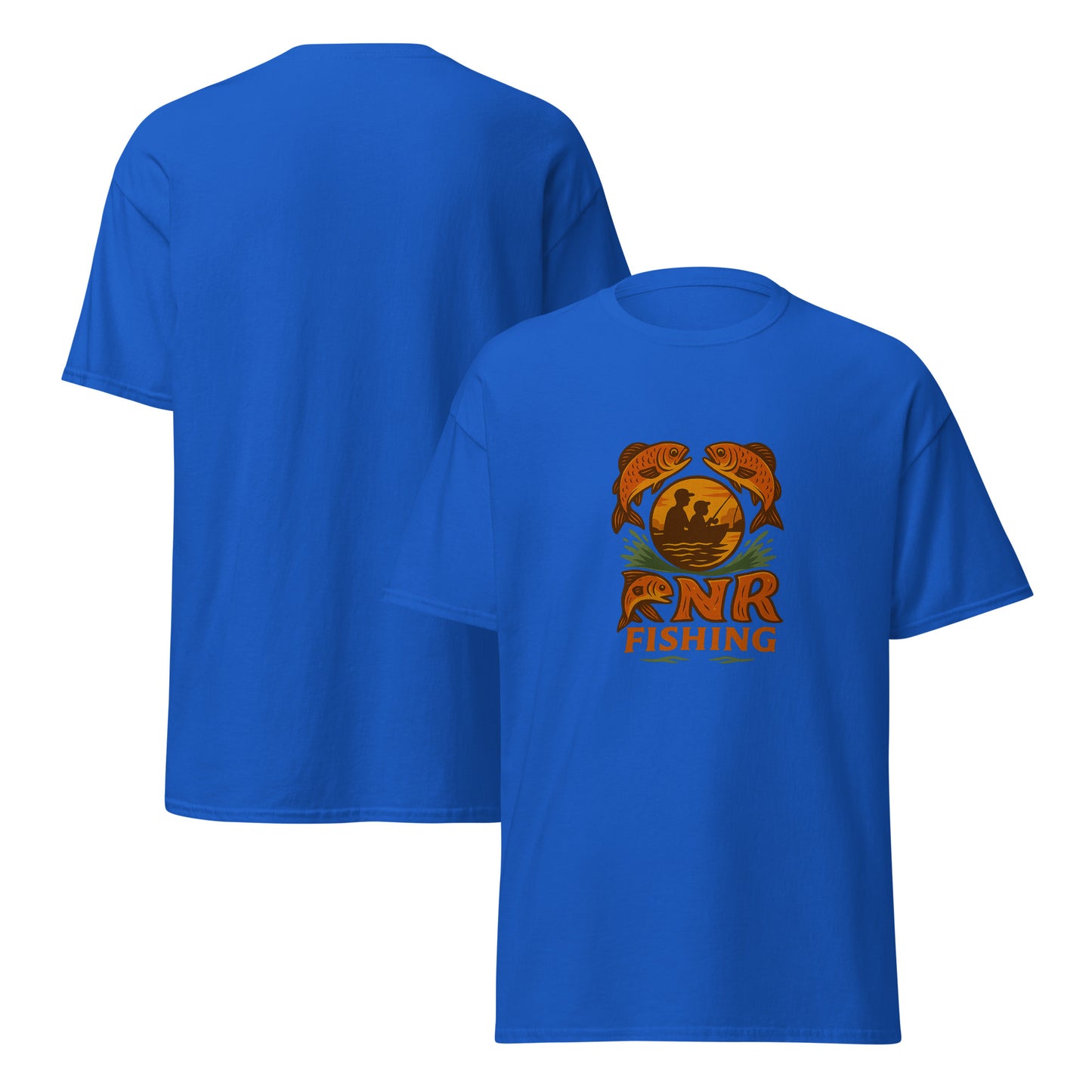 Cool fishing mural shirt by RNR Fishing featuring scenic outdoor lake artwork