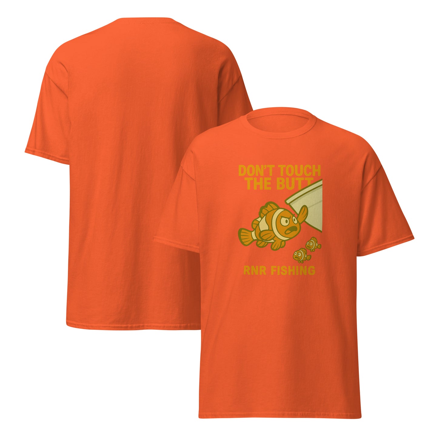Don’t Touch the Butt funny fishing shirt by RNR Fishing with ocean pun humor