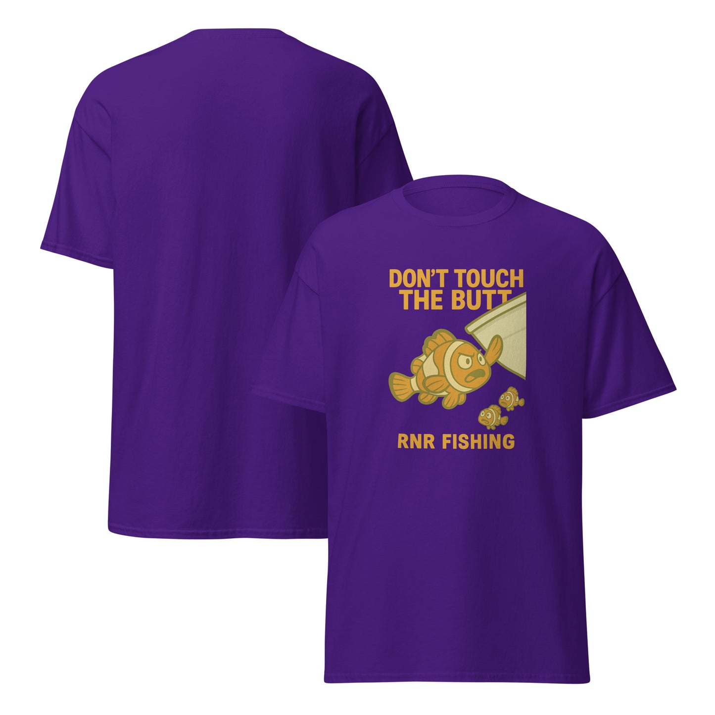 Don’t Touch the Butt funny fishing shirt by RNR Fishing with ocean pun humor