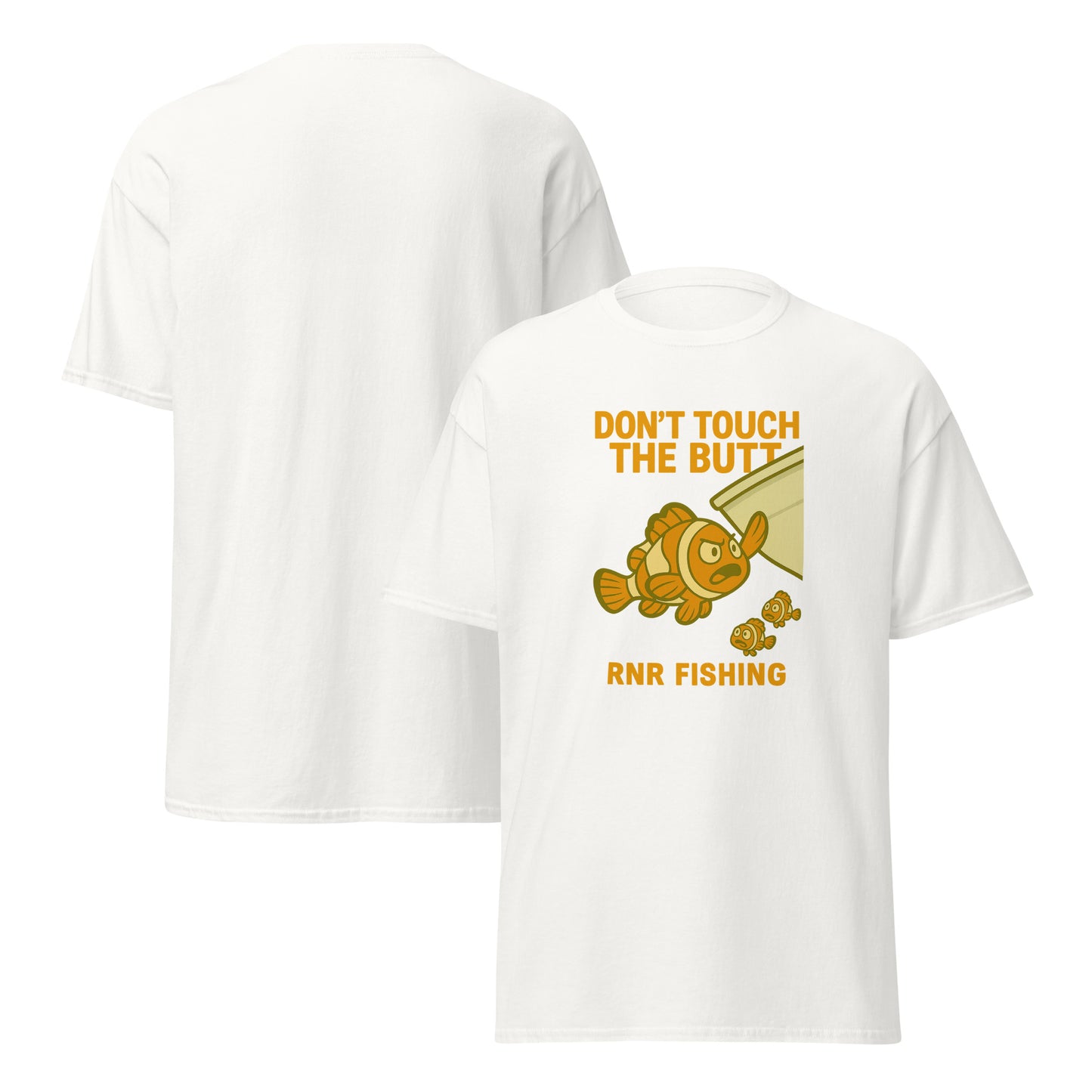 Don’t Touch the Butt funny fishing shirt by RNR Fishing with ocean pun humor