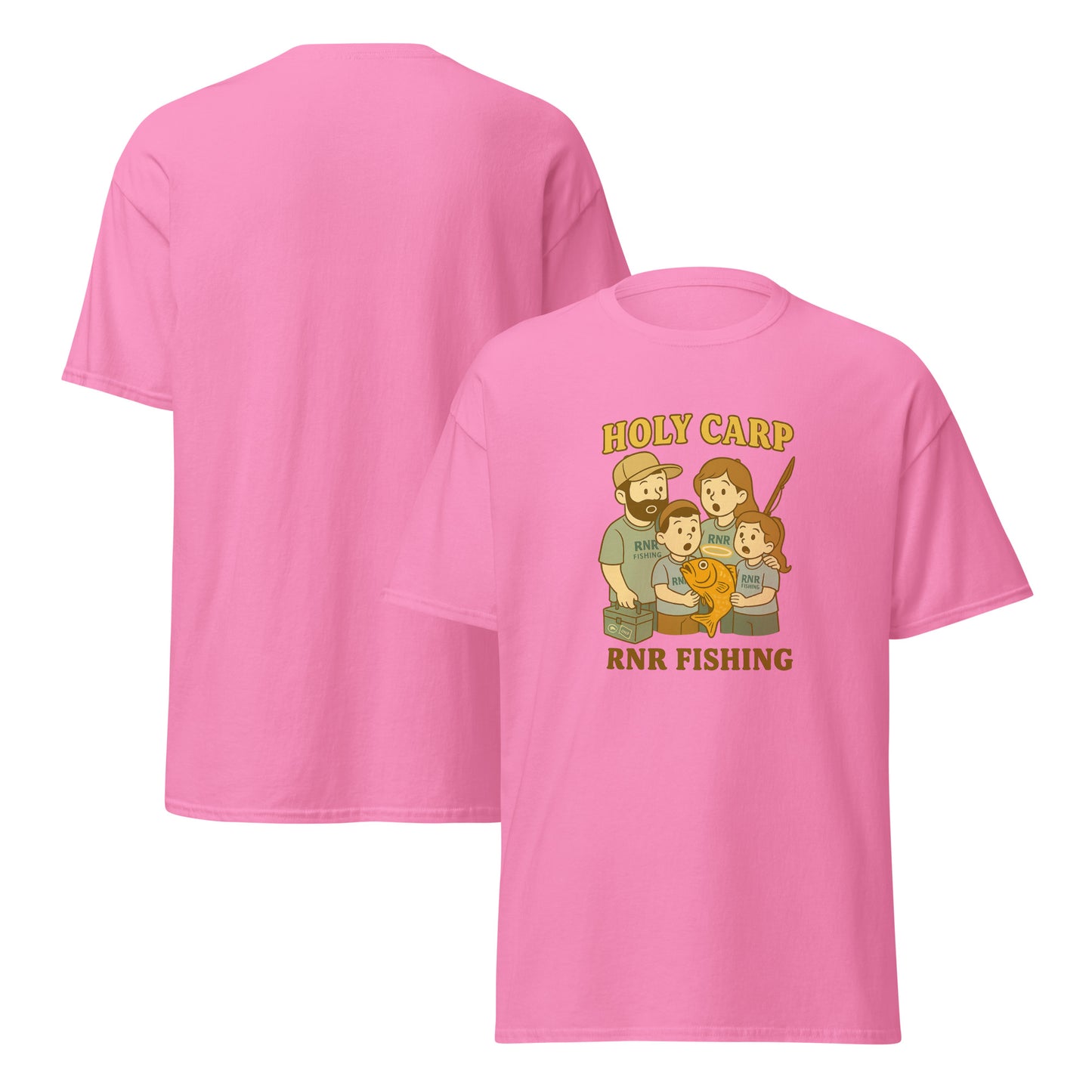Holy Carp funny fishing shirt by RNR Fishing featuring bold fish pun design