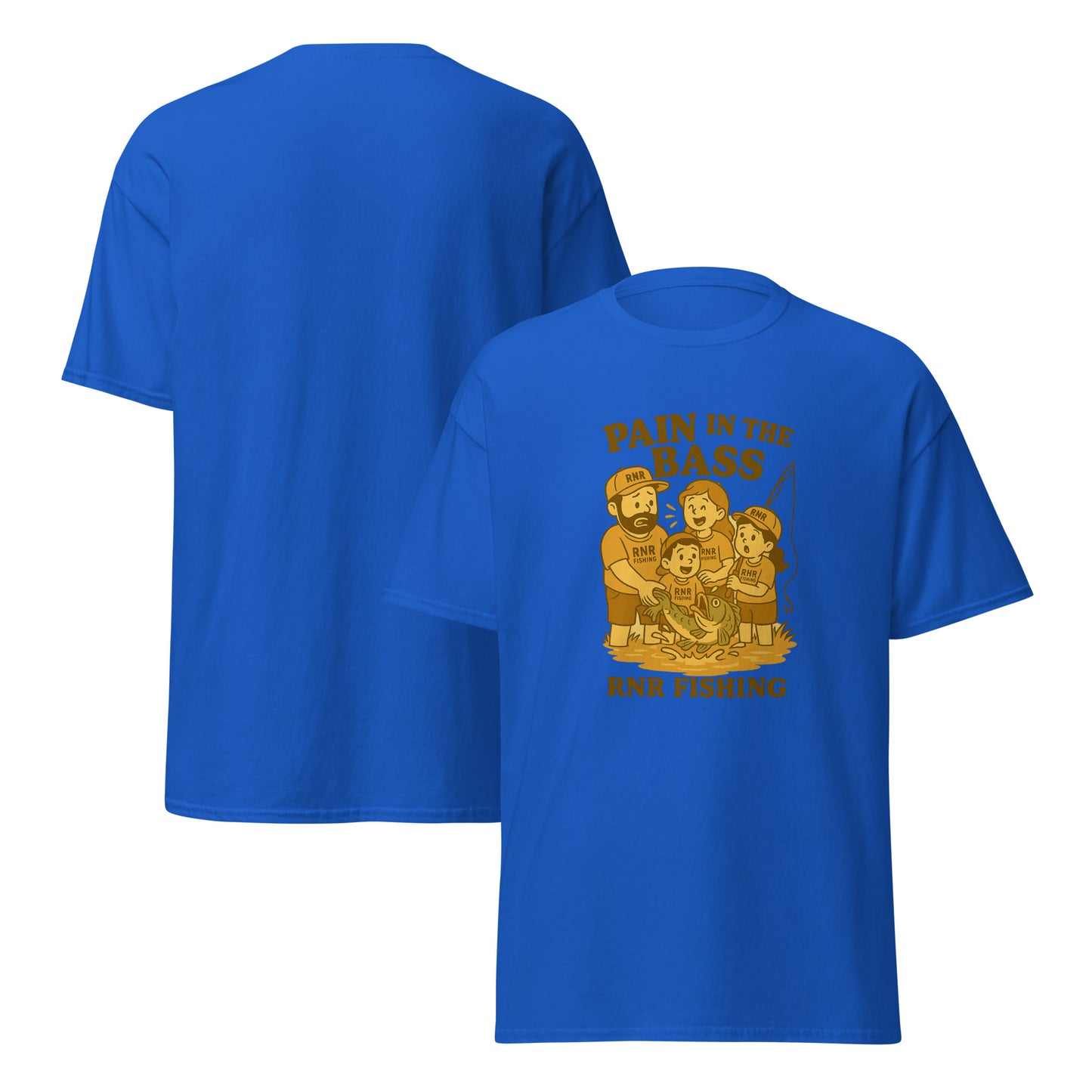 Pain in the Bass funny fishing shirt by RNR Fishing with bold bass pun humor