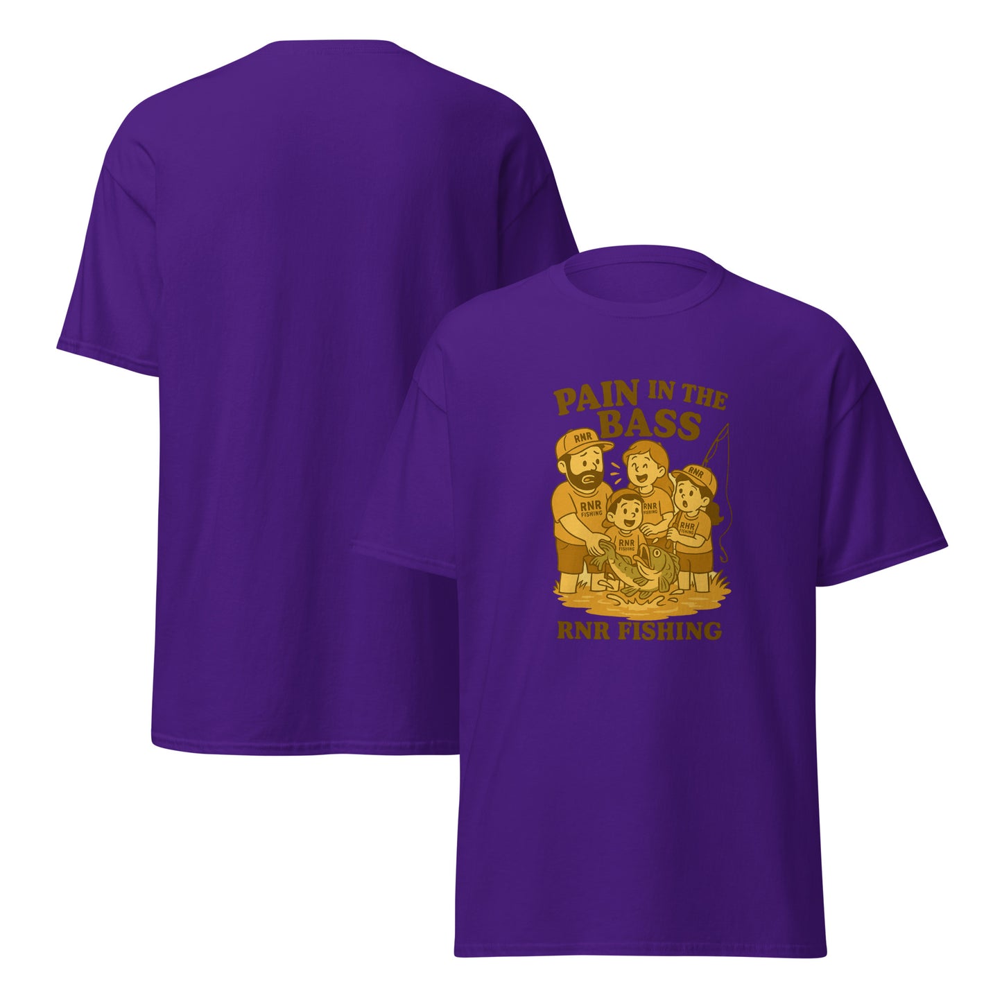 Pain in the Bass funny fishing shirt by RNR Fishing with bold bass pun humor
