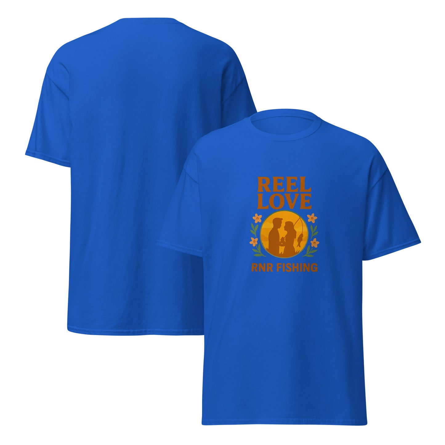 Reel Love romantic fishing shirt by RNR Fishing with heart and hook design