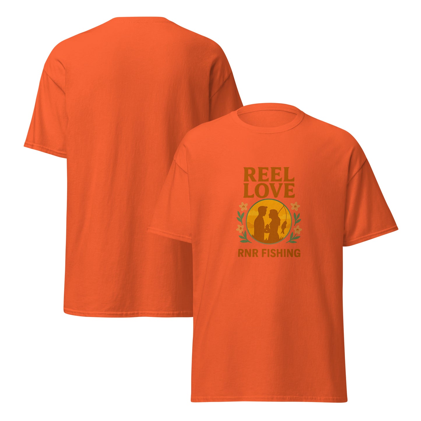 Reel Love romantic fishing shirt by RNR Fishing with heart and hook design
