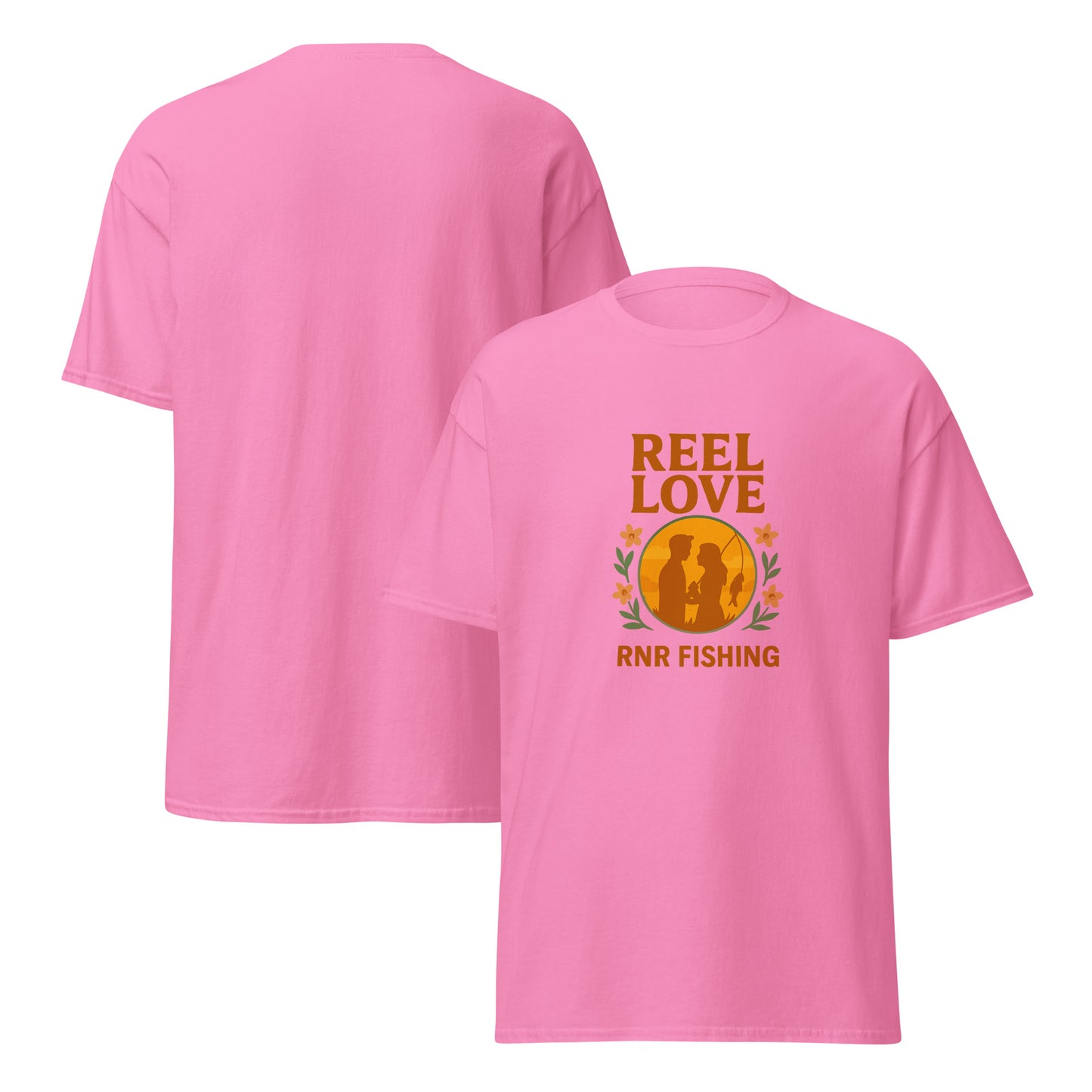 Reel Love romantic fishing shirt by RNR Fishing with heart and hook design