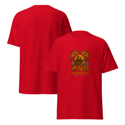 Cool fishing mural shirt by RNR Fishing featuring scenic outdoor lake artwork